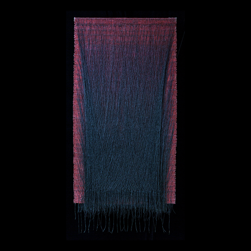 Lienzo ceremonial 8, 1989. 170×95 cm; lino y acrílico.