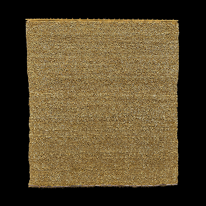 Tabla 23, 2006. 82×76 cm; lino, gesso, acrílico y hoja de oro.