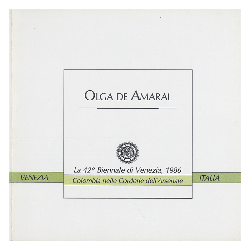 Olga de Amaral y Antonio Barrera en la 42° Biennale di Venezia, 1986